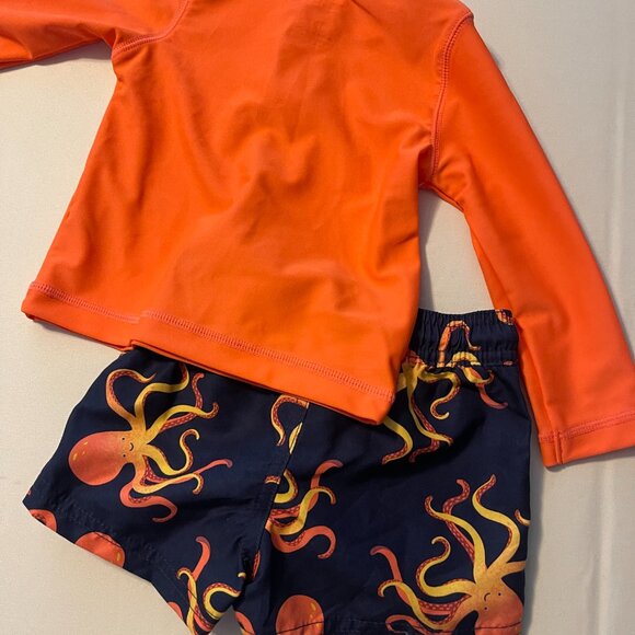 Carter's Just One You Rash Guard Octopus Swimsuit Set Baby Boys UPF 50+ Size 9M - Picture 4 of 4